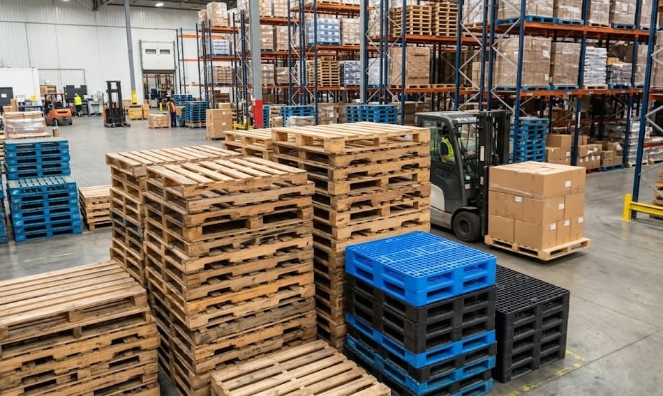 Mixed pallet inventory in warehouse